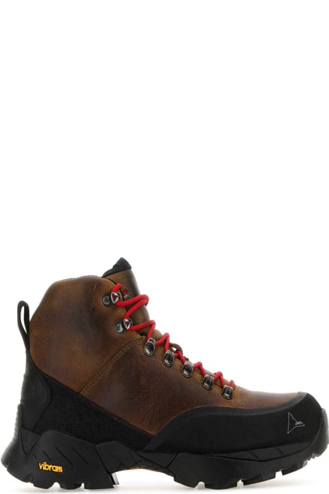 ROA for Women ROA Brown Leather Andreas Ankle Boots