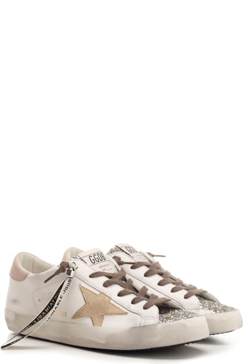 Shoes for Women Golden Goose White And Beige 'super Star' Sneakers