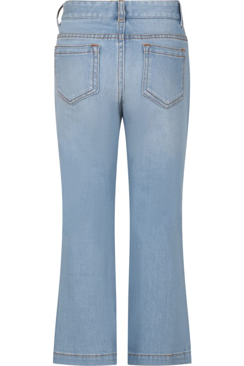 ボーイズ Chloéのボトムス Chloé Denim Jeans For Girl With Logo