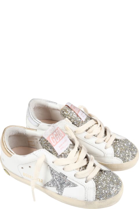 White ''super Star'' Sneakers For Girl