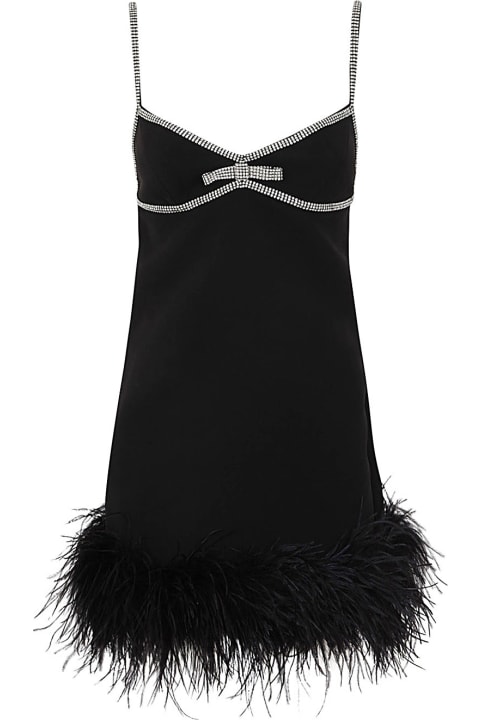 Underwear & Nightwear for Women self-portrait Black Crepe Feather Mini Dress