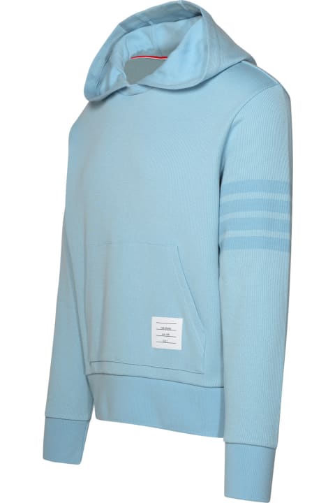 Thom Browne for Men Thom Browne Light Blue Cotton Sweatshirt