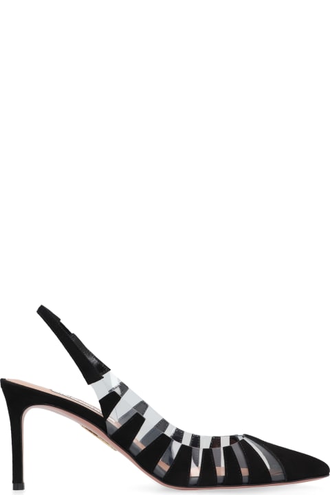 Homeware Aquazzura Pvc And Leather Slingback Sandals Hot Rumor