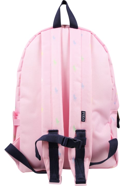Accessories & Gifts for Girls Ralph Lauren Pink Backpack For Girl With All-over Logo