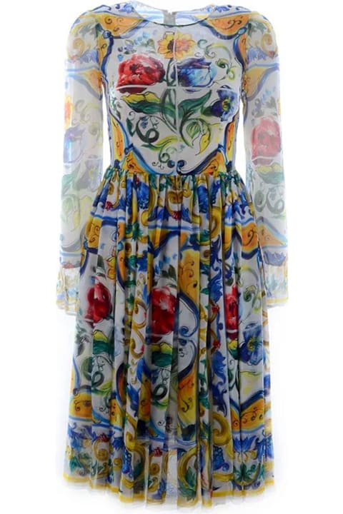 Homeware Dolce & Gabbana Silk Maiolica Dress