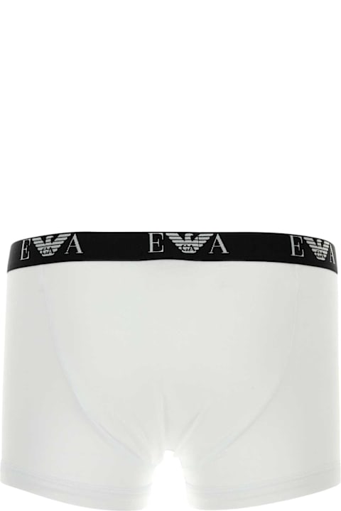 Homeware Emporio Armani Underwear White Stretch Cotton Boxer Set