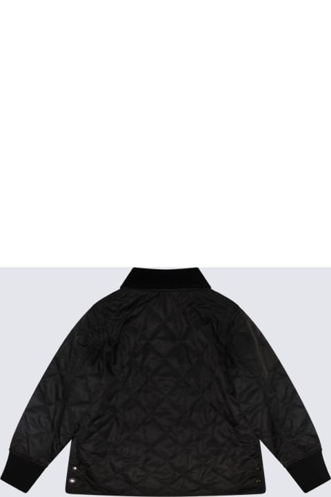 ガールズ トップス Burberry Black And Archive Beige Casual Jacket