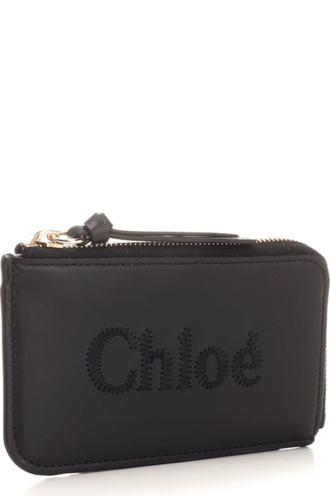 Wallets for Women Chloé Black 'chloè Sense' Card Holder