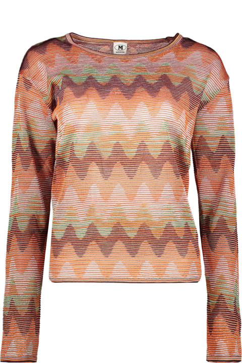 M Missoni Clothing for Women M Missoni Long Sleeve Crew-neck Sweater