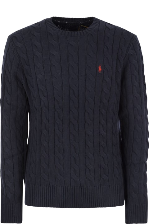 Polo Ralph Lauren Sweaters for Men Polo Ralph Lauren Dark Navy Cotton Knitwear