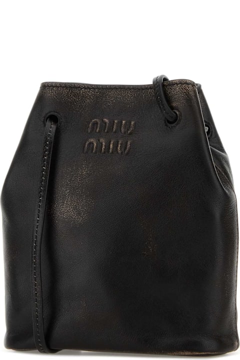 Miu Miu Dark Brown Leather Crossbody Bag