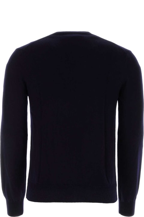Comme des Garçons Play Sweaters for Men Comme des Garçons Play Midnight Blue Wool Sweater