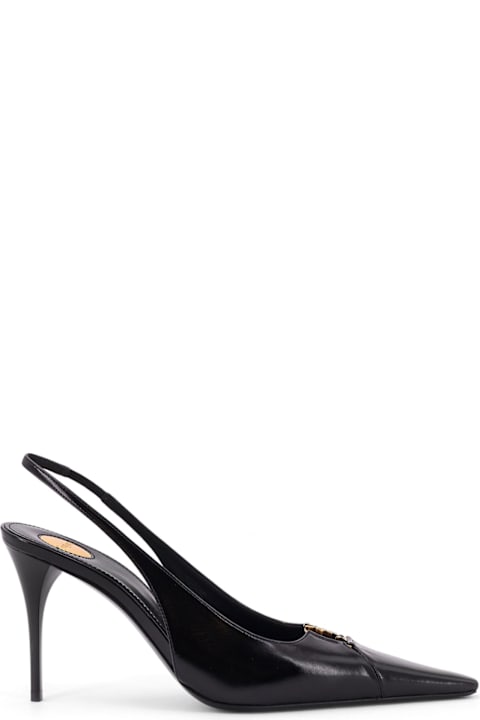 Saint Laurent Shoes for Women Saint Laurent Babylone 80 Leather Slingback Décolleté