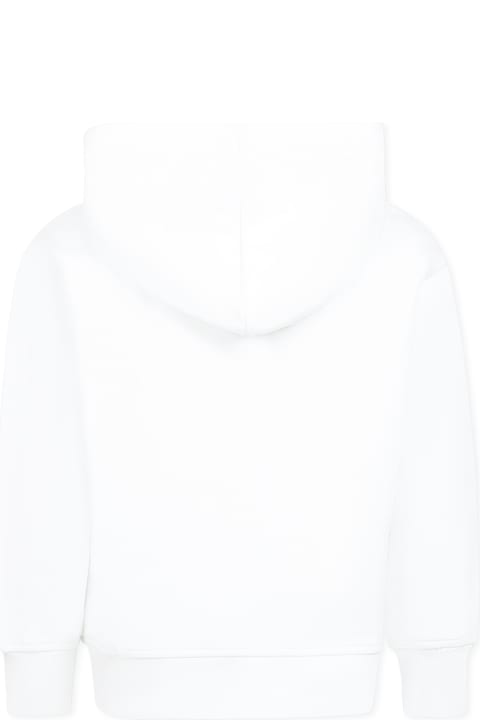 أدوات منزلية MSGM White Sweatshirt For Kids With Logo