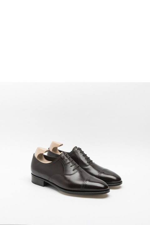 John Lobb Shoes for Men John Lobb Philip Ii Dark Brown Museum Calf Oxford Shoe