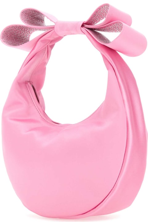 Mach & Mach Totes for Women Mach & Mach Pink Satin Small Cadeau Handbag