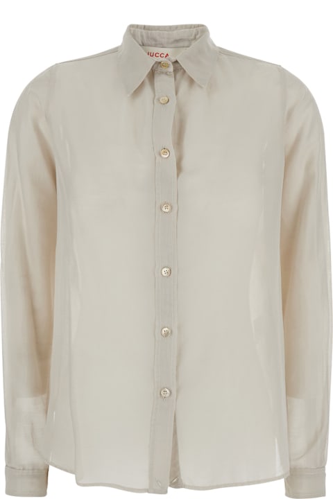 Jucca Clothing for Women Jucca Beige Shirt With Classic Collar And Button Closure In Cotton And Silk Blend Woman