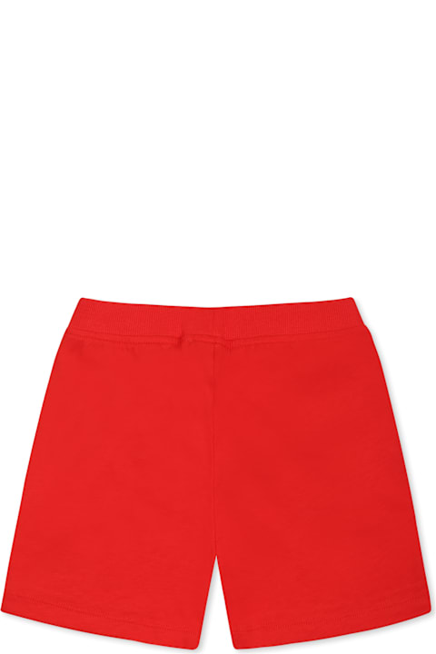 Bottoms for Baby Boys Moschino Red Shorts For Baby Boy With Logo