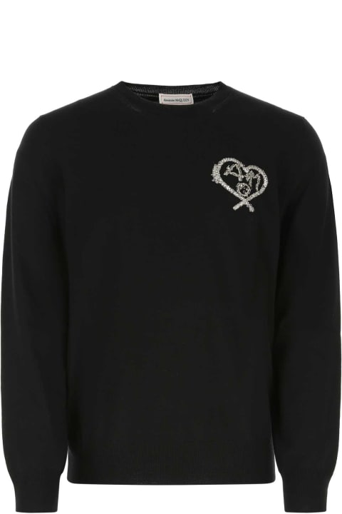 メンズ新着アイテム Alexander McQueen Black Wool Sweater