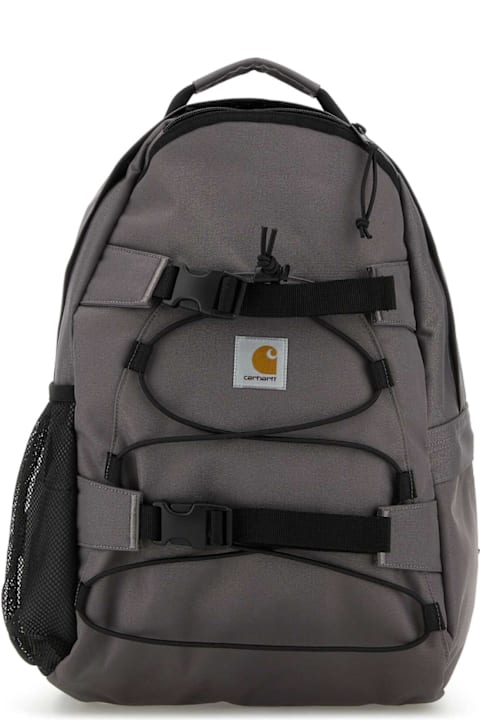 Backpacks for Men Carhartt Grey Canvas Kickflip Backpack