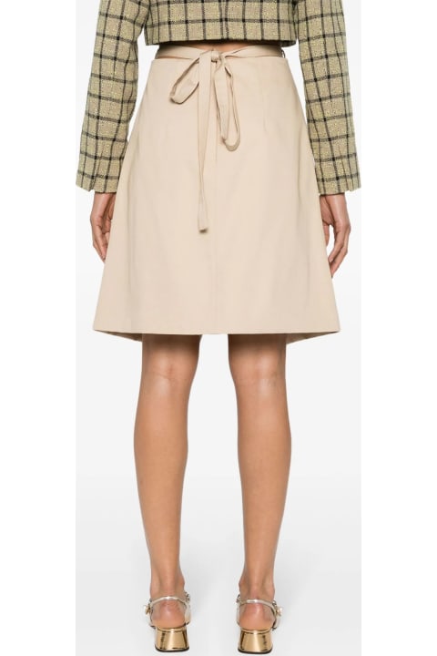 Skirts for Women Patou Light Beige Cotton Skirt