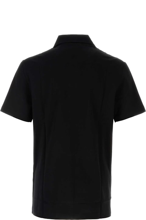 Clothing for Men Versace Black Piquet Polo Shirt