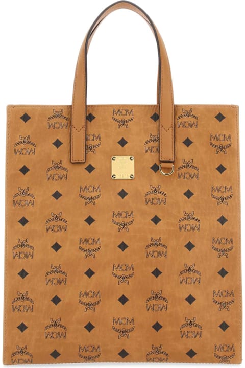 MCM Bags for Women MCM Printed Canvas Small Aren Shopping Bag