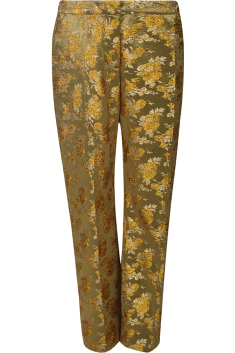Fashion for Women Dries Van Noten Metallic Cropped Trousers