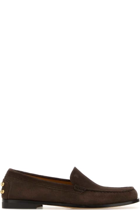 Tod's Chocolate Suede Loafers