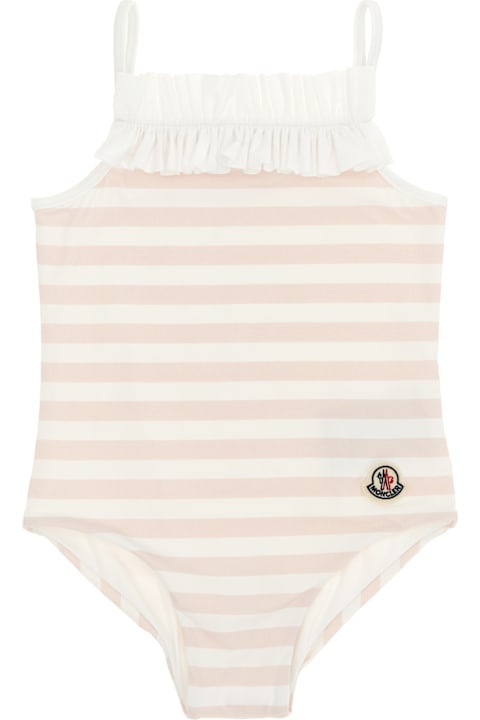 أدوات منزلية Moncler Striped One-piece Swimsuit