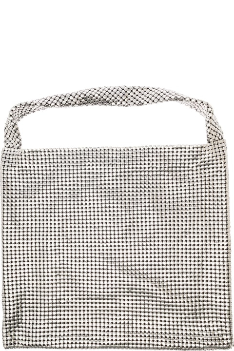 Fashion for Women Paco Rabanne 'pixel' Silver-tone Tote Bag In Metallic Mesh Woman