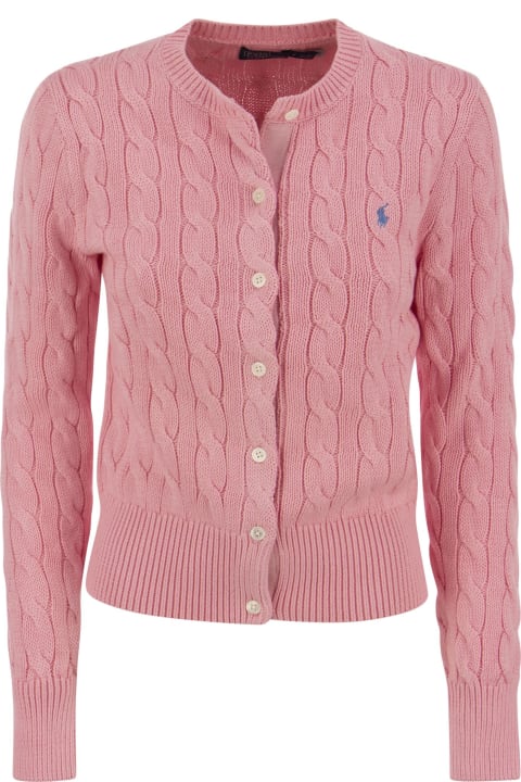 Homeware Polo Ralph Lauren Plaited Cotton Cardigan
