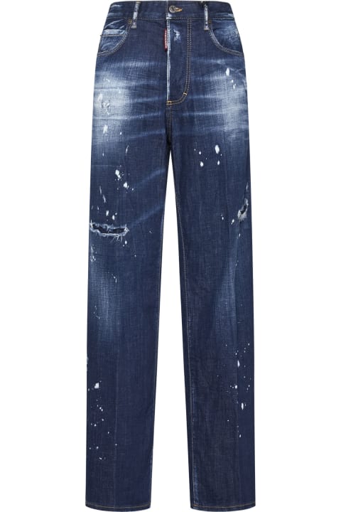 Jeans for Women Dsquared2 San Diego Blue Cotton Jeans