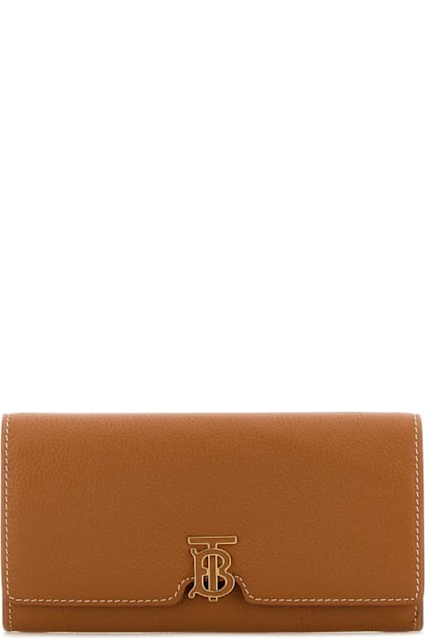 メンズのセール Burberry Caramel Leather Tb Wallet