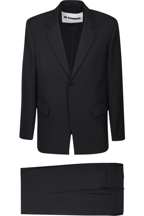 Jil Sander Suits for Men Jil Sander Single-breasted Jacket Black Suit