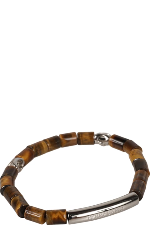 Ferragamo حُلي لـ القسم الرجالي Ferragamo Stone Bracelet