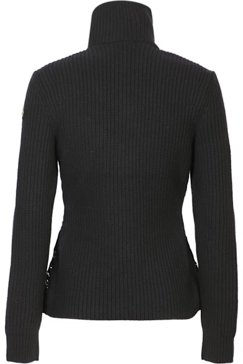 Moncler Sweaters for Women Moncler Black Down Cardigan