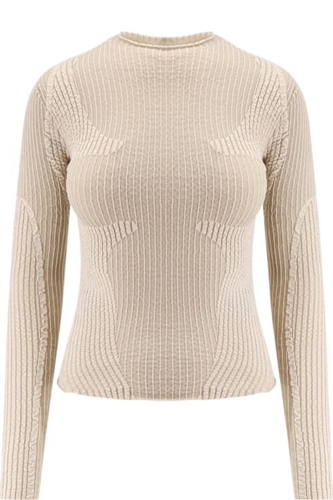 ROA Clothing for Women ROA Wavy Stretch Cotton Blend Top