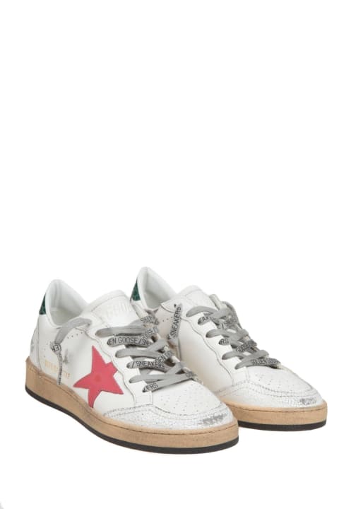 Fashion for Women Golden Goose Golden Goose Ballstar In White And Pink Leather