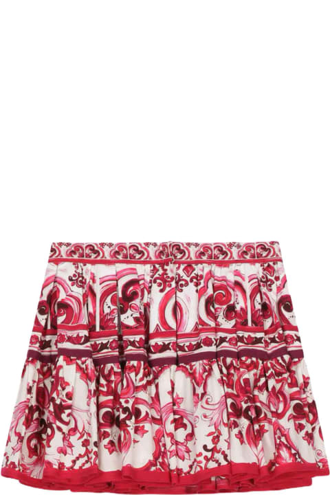Bottoms for Girls Dolce & Gabbana White/red Skirt Girl