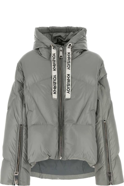 Khrisjoy Clothing for Women Khrisjoy Grey Nylon Down Jacket