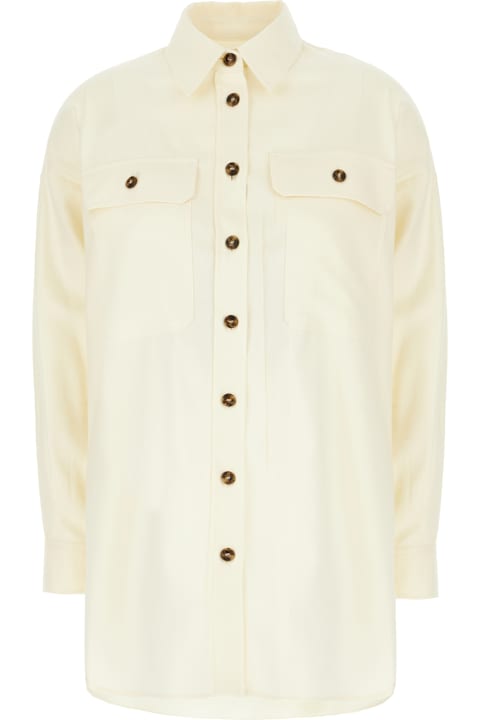 Weekend Max Mara Topwear for Women Weekend Max Mara Cream Cotton Shirt