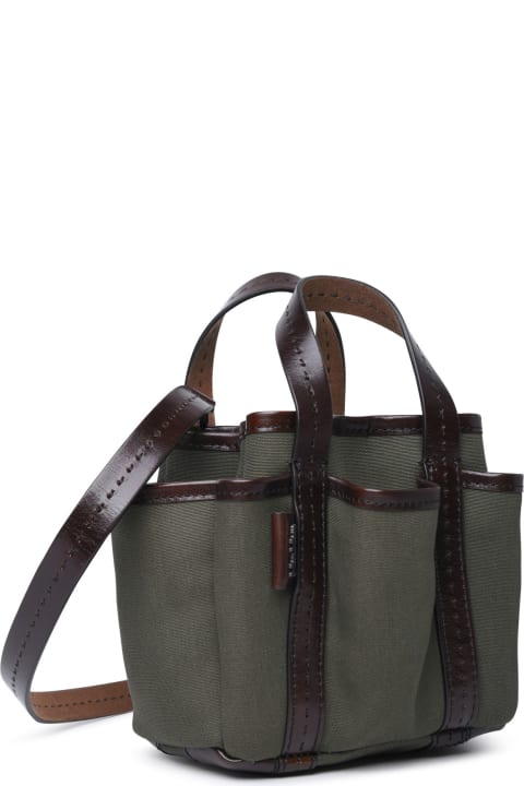 Max Mara Bags for Women Max Mara 'giardiniera' Green Cotton Mini Bag