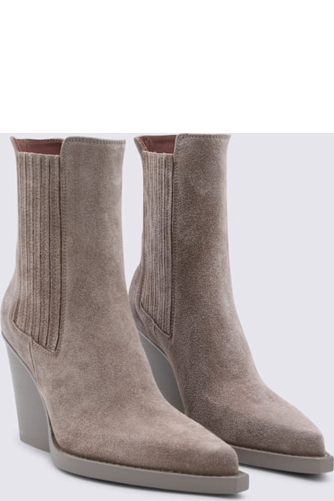 Paris Texas Beige Leather Dallas Ankle Boot 100