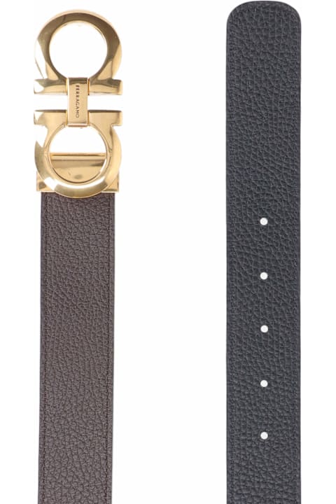 Ferragamo Accessories for Men Ferragamo "gancini" Reversible Belt