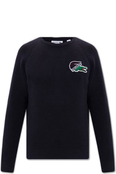 Lacoste Sweaters for Men Lacoste Logo Patch Knitted Crewneck Jumper