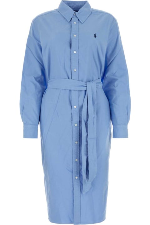 Fashion for Women Polo Ralph Lauren Cerulean Blue Oxford Shirt Dress