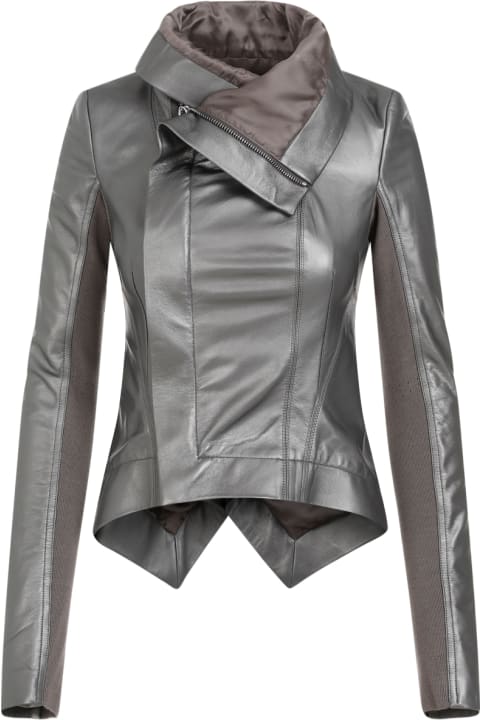 Rick Owens Coats & Jackets for Women Rick Owens Naska Metallic Biker Jacket