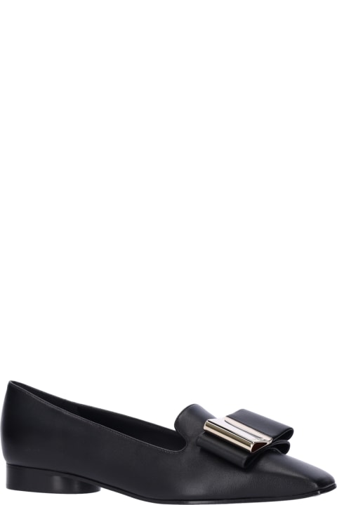 Flat Shoes for Women Ferragamo Double Bow Loafers