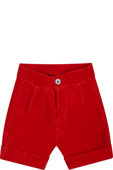 Bottoms for Baby Girls La stupenderia Red Shorts For Baby Boy